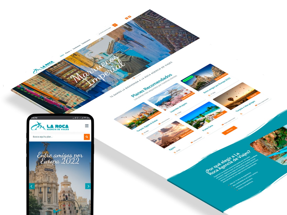 Sitio web La Roca Agencia de viajes